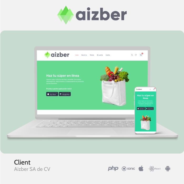 Mobile app web page about ordering food
