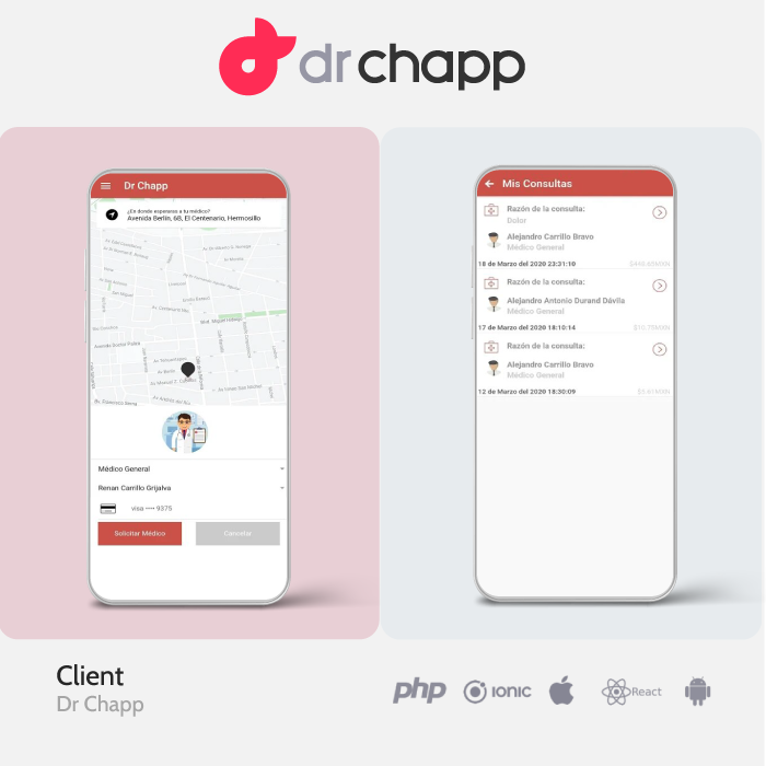 Mobile application about ordering doctors